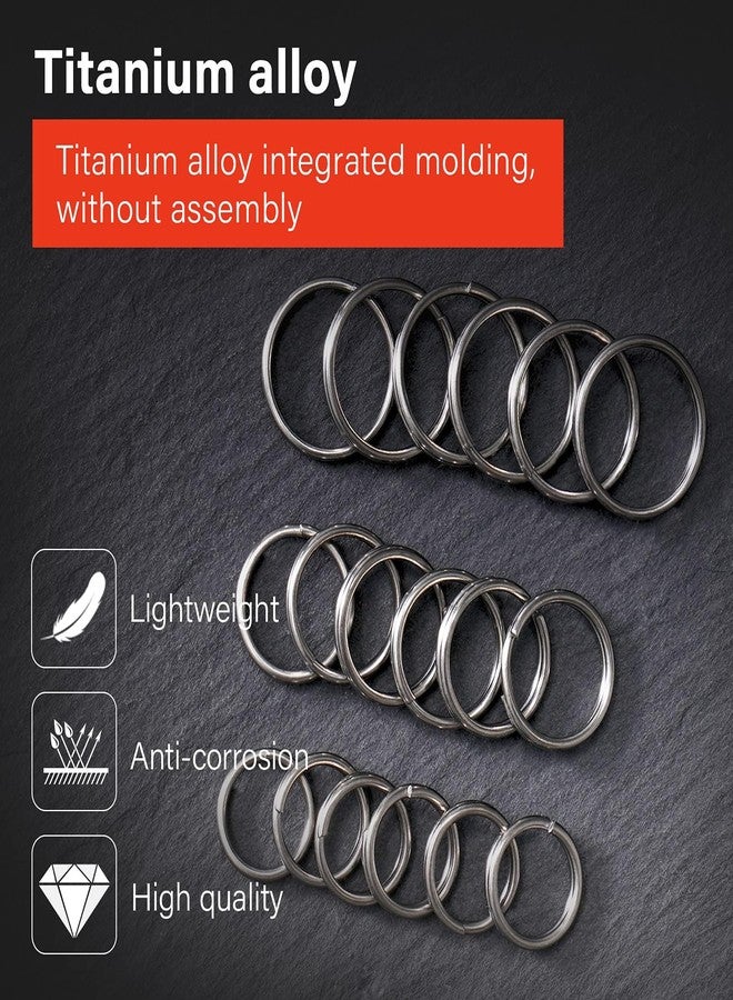 MecArmy CH8 Titanium Split Key Rings Set Bulk, Heavy-Duty EDC Titanium Key Holder Organizer for Men Women, Lightweight & Durable Keychain Rings for Home Outdoor (18 Pcs) - Image 2